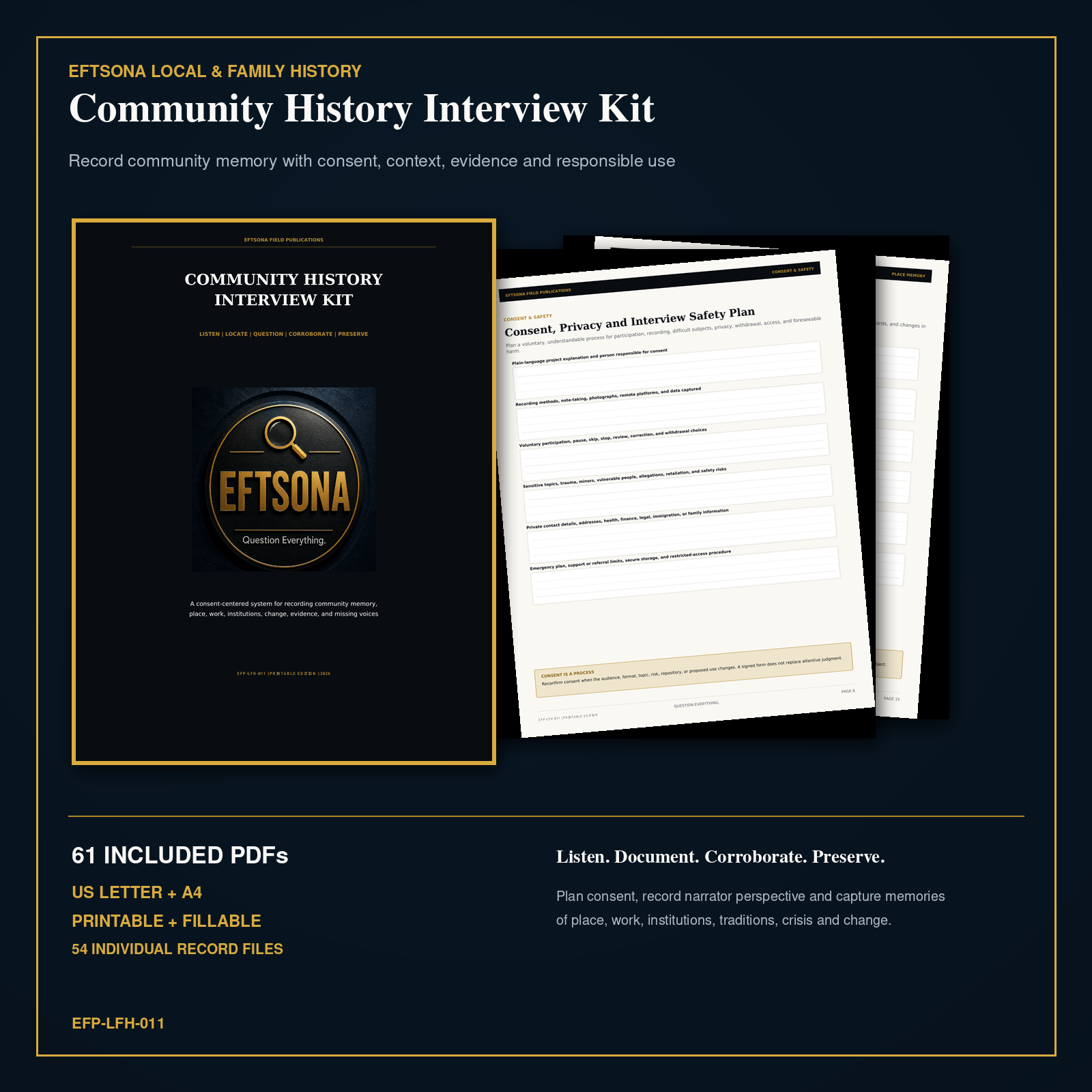 Eftsona Community History Interview Kit